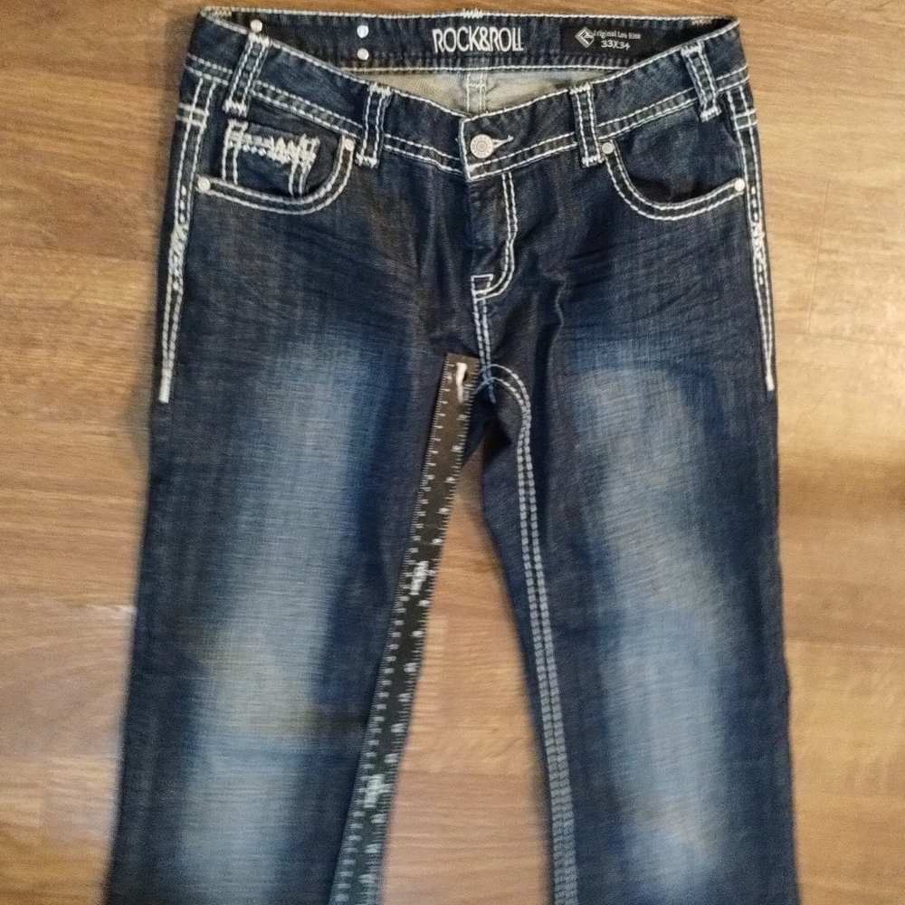 Rock&Roll jeans 33/34 low-rise cowgirl style
